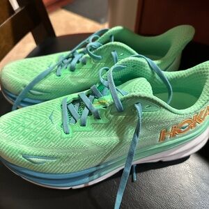 Hoka One One Aqua and Blue Athletic Shoes
